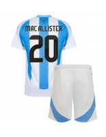 Argentina Alexis Mac Allister #20 Hjemmedraktsett Barn Copa America 2024 Korte ermer (+ bukser)